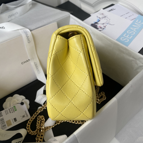Bolsa Chanel Lambskin Quilted Sweet Camellia Flap 14.5X23.5X7CM