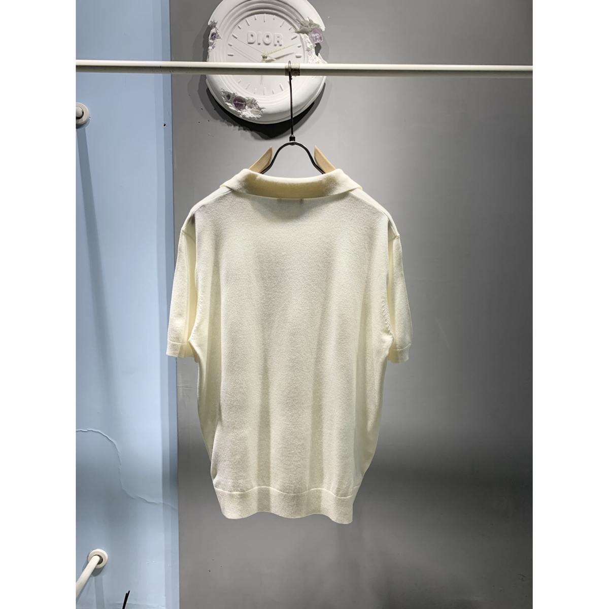 Camisa Prada Polo Branca com Logotipo bordado