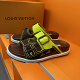 Chinelo Lv Trainer Marrom/Amarelo
