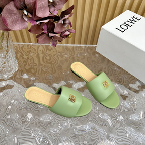 Sandália Loewe Anagram Padded Verde Pastel