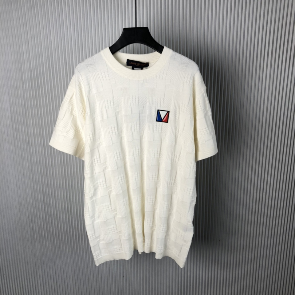 Camiseta Jacquard de Algodão Damier Louis Vuitton