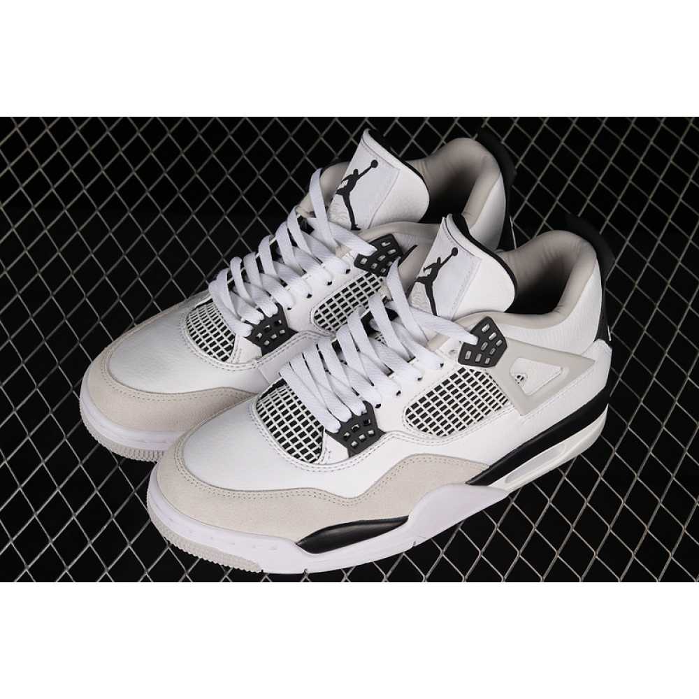 AIR JORDAN 4 RETRO MILITARY BLACK WHITE/BLACK-NEUTRAL GREY