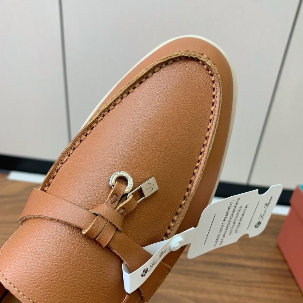 Summer Charms Walk Loro Piana Loafer Couro Marrom