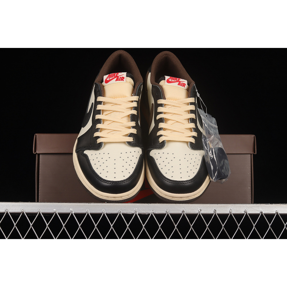 TRAVIS SCOTT X AIR JORDAN 1 LOW BROWN/WHITE