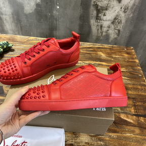 C. Louboutin Tênis Cano Baixo Vermelho