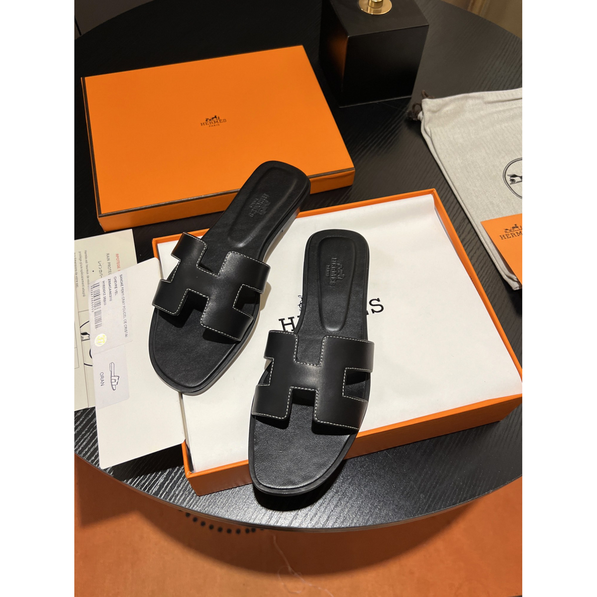 Sandália Hermès Oran Black