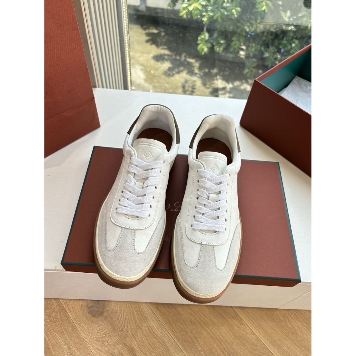 Loro Piana Tênis Walk Branco Camurça