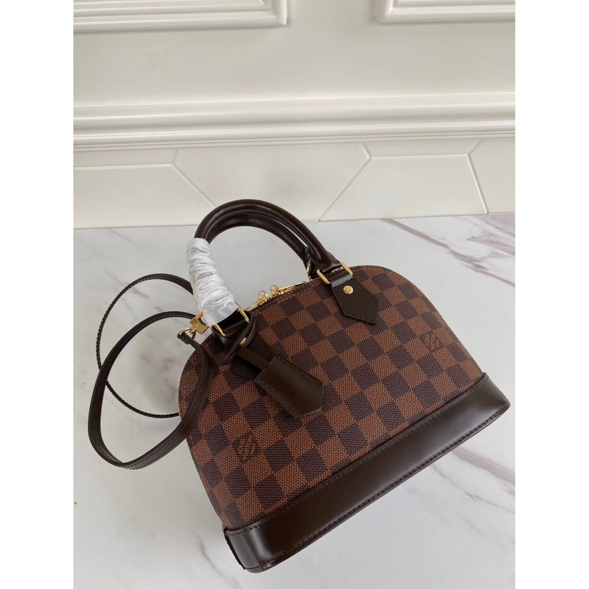 Bolsa Louis Vuitton LV Alma BB Canvas Damier Ébène