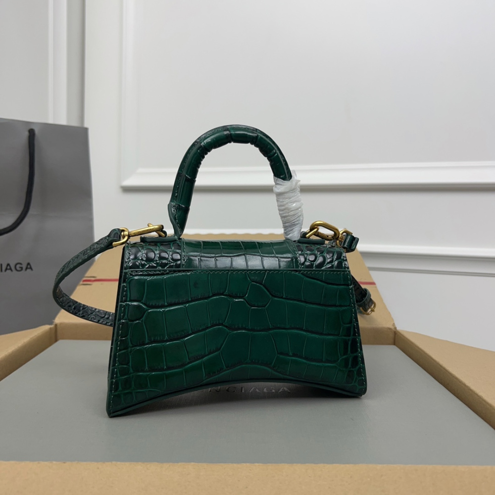 Bolsa Balenciaga Hourglass Mini em Couro Croco 19x8x21cm (6 cores)