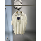 Camisa Prada Polo Branca com Logotipo bordado