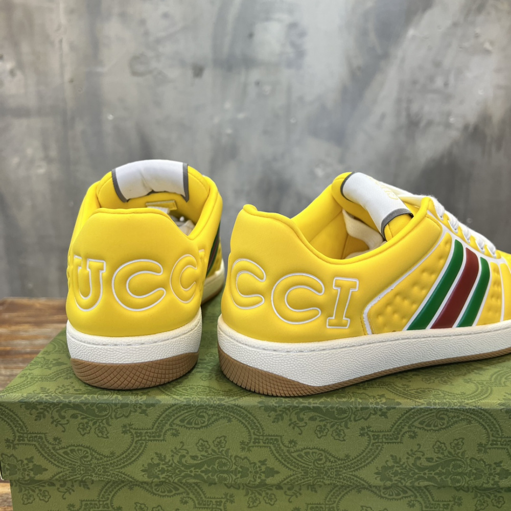 Tênis Gucci Screener With Web Amarelo