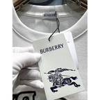 Camisa Burberry de algodão BB ao meio bordada Branca