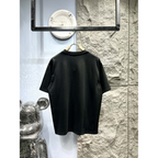 Camisa Burberry de algodão BB ao meio bordada Preta
