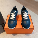 Tênis Hermès Bouncing Azul/Branco Logo Azul