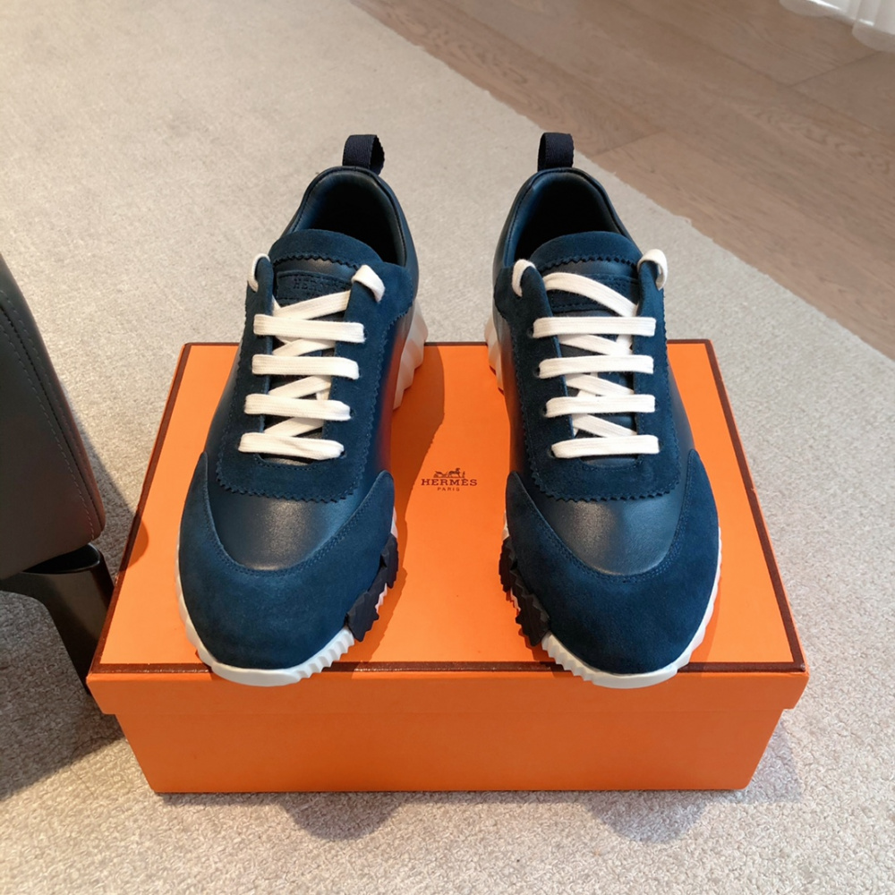 Tênis Hermès Bouncing Azul/Branco Logo Azul