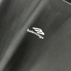 Camiseta de Algodão Balenciaga com Logo estampado Preto