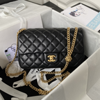 Bolsa Chanel Flap Preta 14.5X23.5X7CM