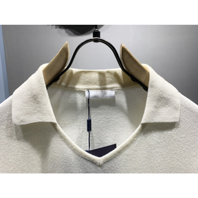Camisa Prada Polo Branca com Logotipo bordado