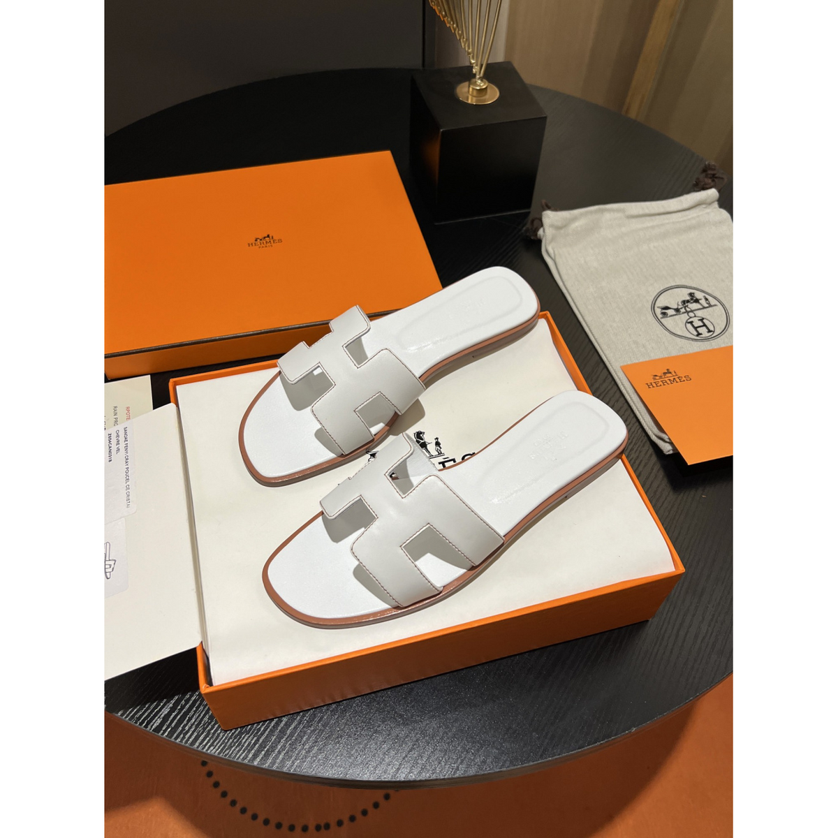 Sandália Hermès Oran White