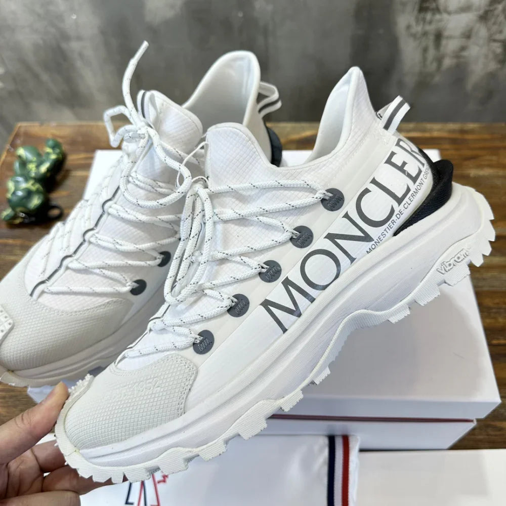 Tênis Moncler Trailgrip Lite 2 Low Top com Cadarço Branco