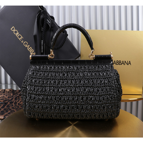 Bolsa Dolce & Gabbana Tote Elongated Sicily (2 tamanhos) Preto