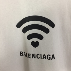 Camiseta de Algodão Balenciaga Lo_ve Fit Branca
