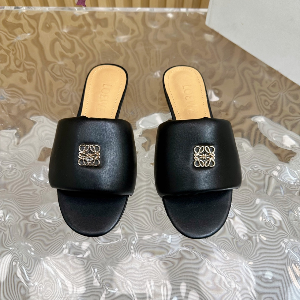 Sandália Loewe Anagram Padded Preto