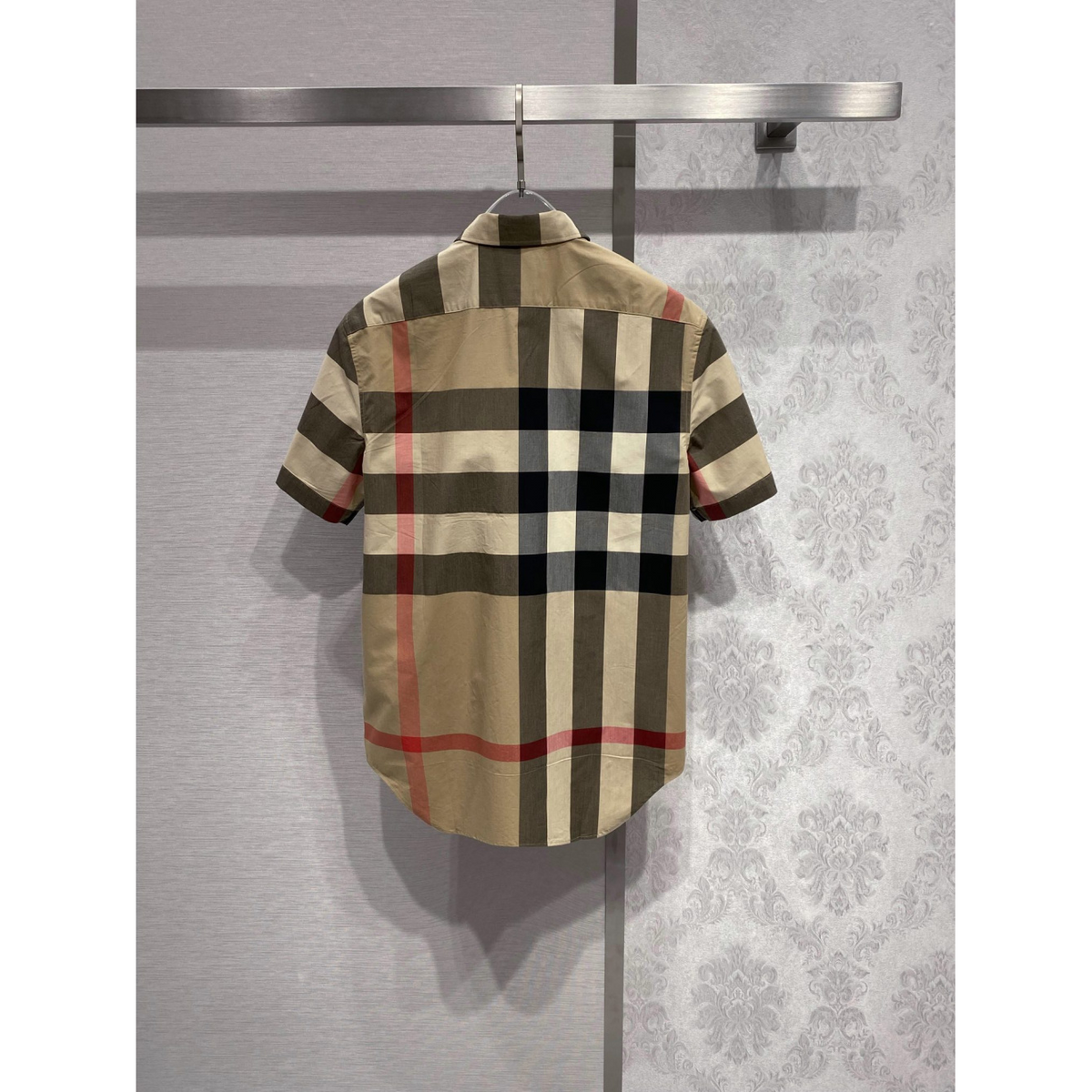 Camisa Burberry de algodão Check cor Bege Clássico