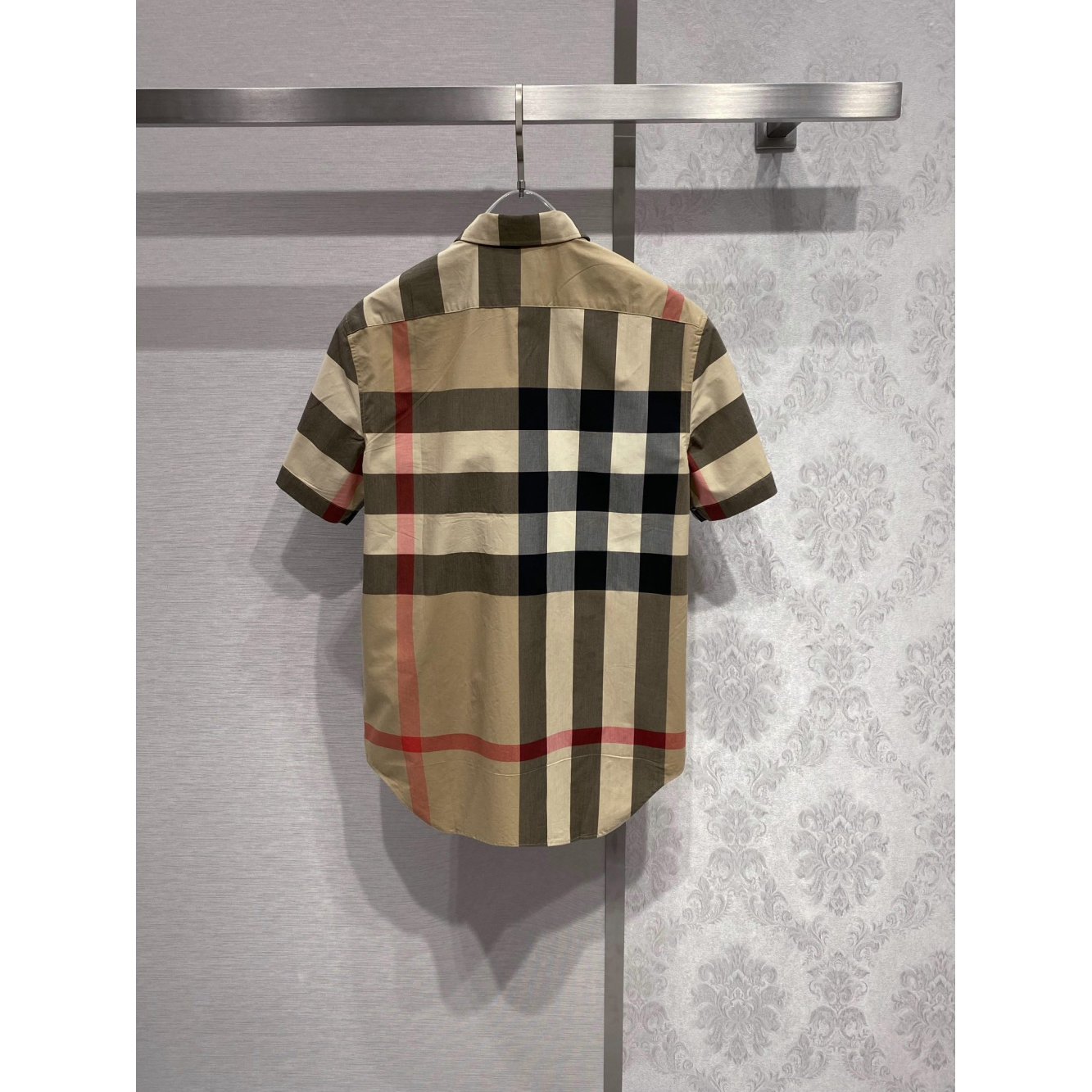 Camisa Burberry de algodão Check cor Bege Clássico