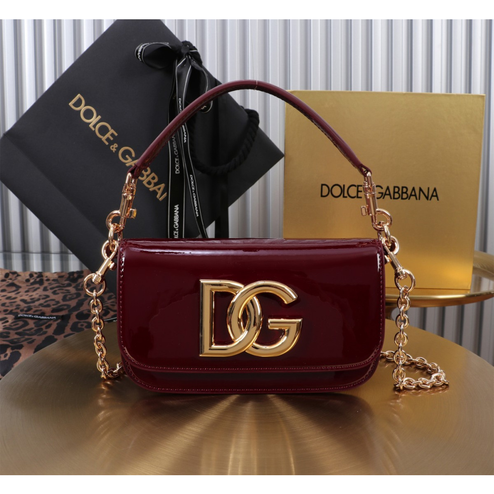 Bolsa Dolce & Gabbana Transversal 11x19x5cm (3 cores) Couro Escovado (Brilhoso)