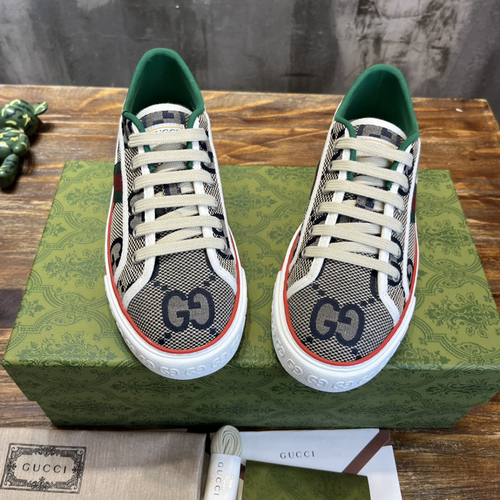 Tênis Gucci Cano Baixo 1977 Azul