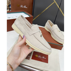 Summer Charms Walk Loro Piana Loafer Camurça Bege