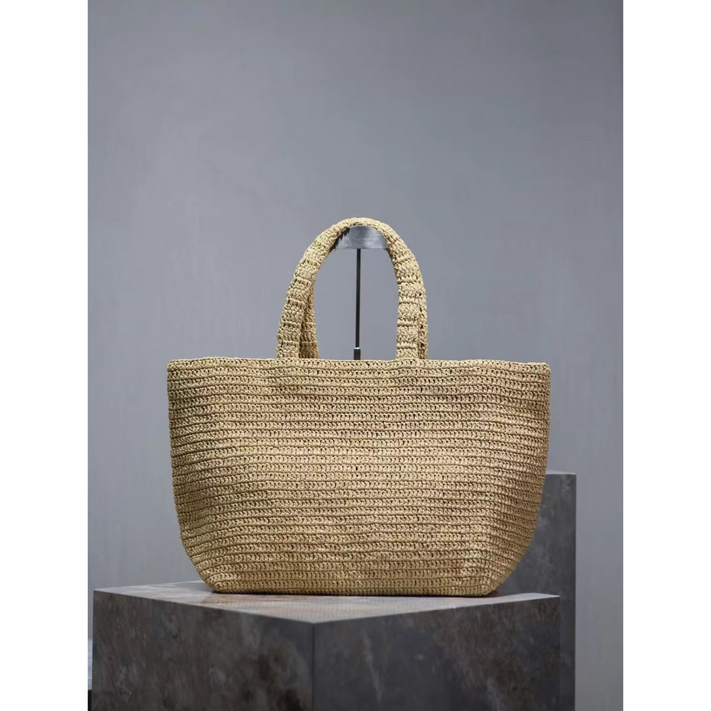 Bolsa Saint Laurent YSL Tote em Ráfia 41x50×43×17cm