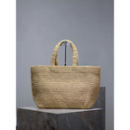 Bolsa Saint Laurent YSL Tote em Ráfia 41x50×43×17cm