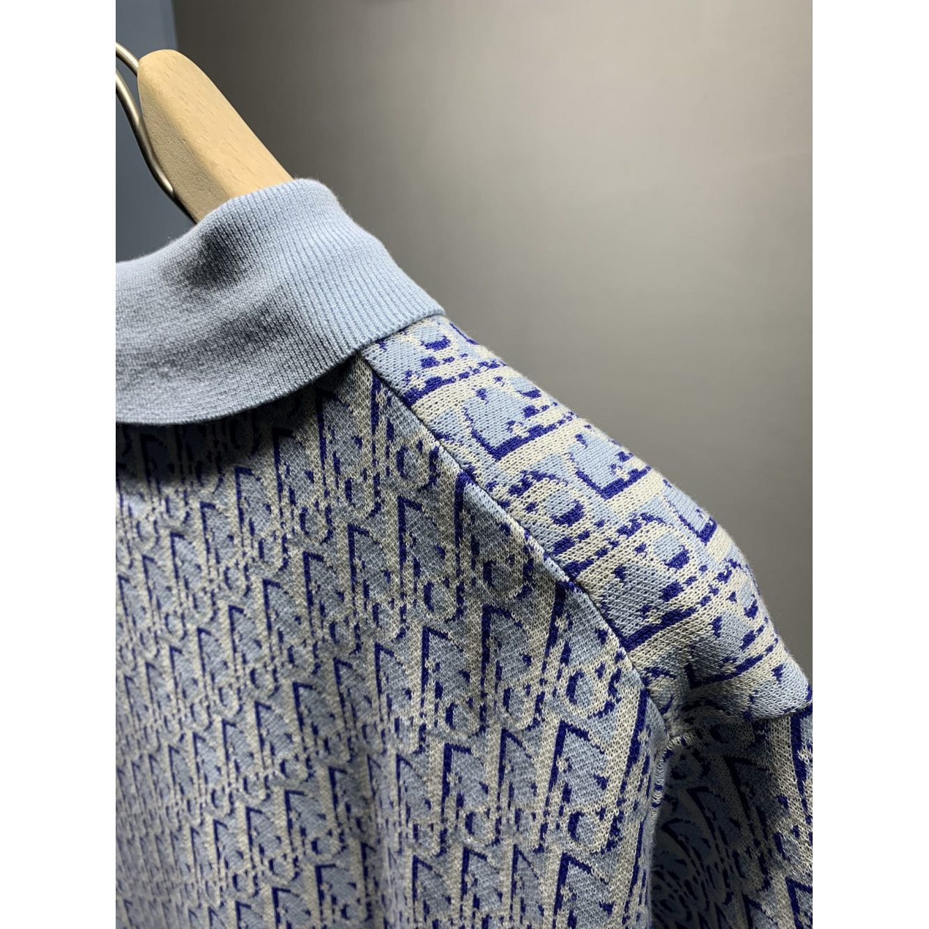 Camisa Polo de Algodão Oblique Azul