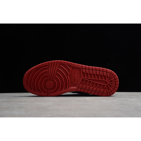 AIR JORDAN 1 LOW BLACK TOE WHITE/BLACK-GYM RED