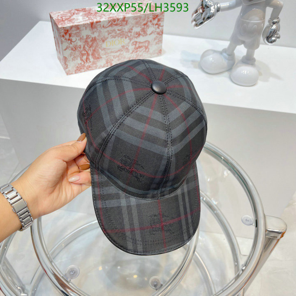 Boné Burberry Xadrez Azul