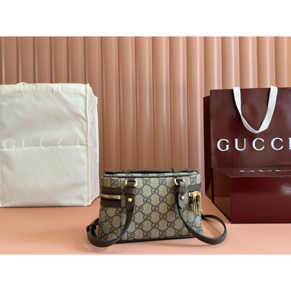 Bolsa Gucci Tote Ophidia Mini Marrom NEW 2025 20x12x6cm