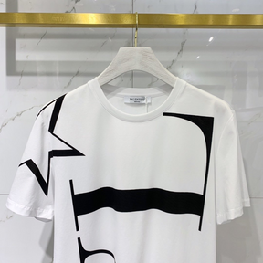 Camisa Valentino em algodão VLTN Logo Vertical com estrela Branca