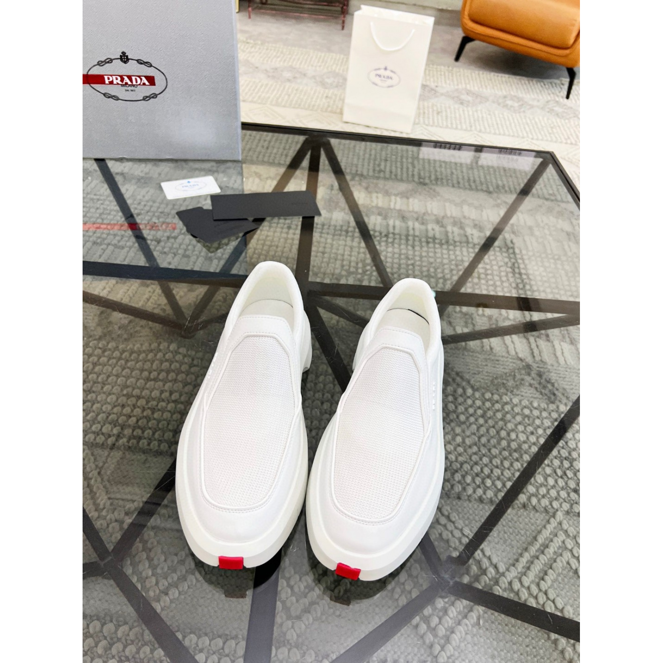 Prada Tênis NoLace Branco