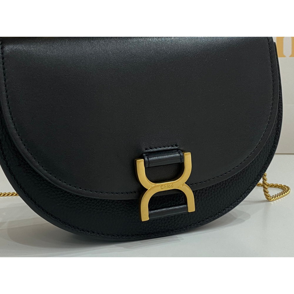 Bolsa Chloé Tote Marcie Chain Flap 22.5x15.5x7cm (Preta e outras cores)