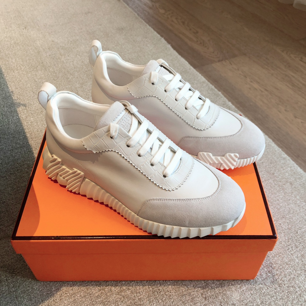 Tênis Hermès Bouncing Off/Cinza Logo Off