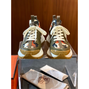 Tênis Hermès Boucing Jump Verde Estampado