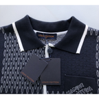 Camisa de Manga Curta em Jersey de Algodão com Jacquard Damier Louis Vuitton LV