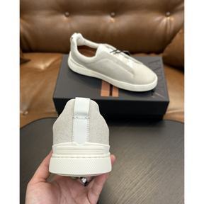 Zegna Triple Stitch em Tecido Branco