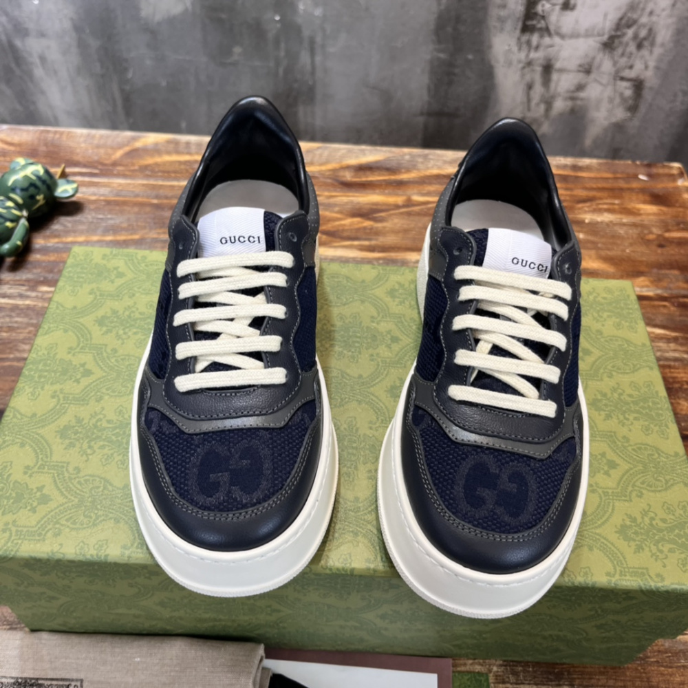 Tênis Gucci GG Supreme Azul/Cinza escuro