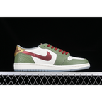 AIR JORDAN 1 LOW YEAR OF THE DRAGON CEDAR/OIL GREEN/LIGHT PUMICE/DARK TEAM RED