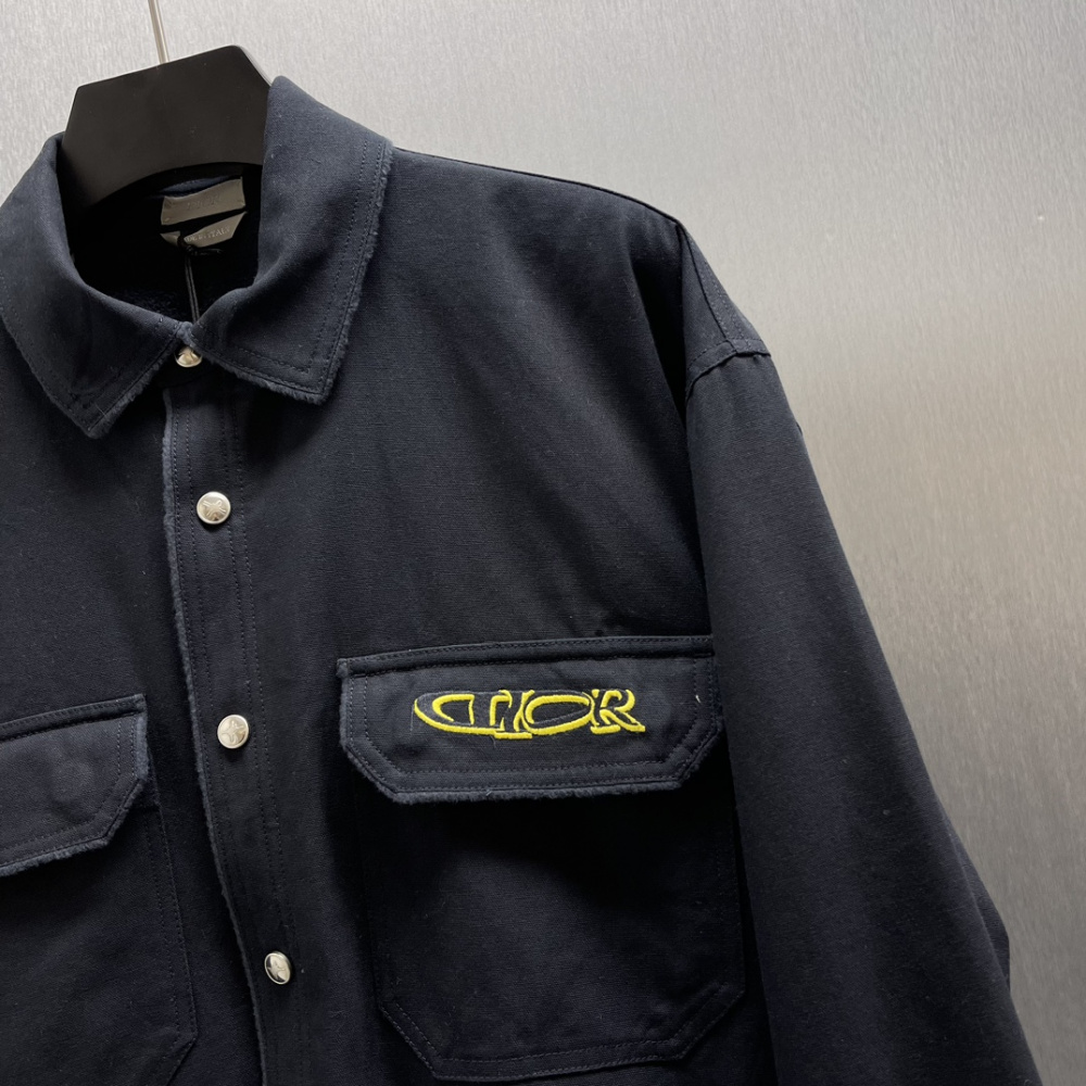 Sobrecamisa DIOR AND LEWIS HAMILTON Denim de algodão azul-marinho