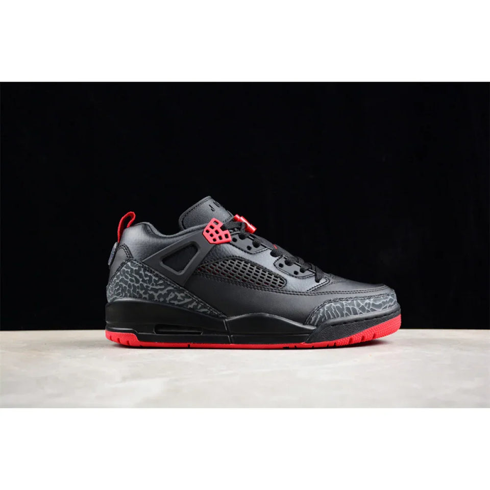AIR JORDAN SPIZIKE LOW CNY YEAR OF THE DRAGON BLACK/GYM RED/COOL GREY/SAIL