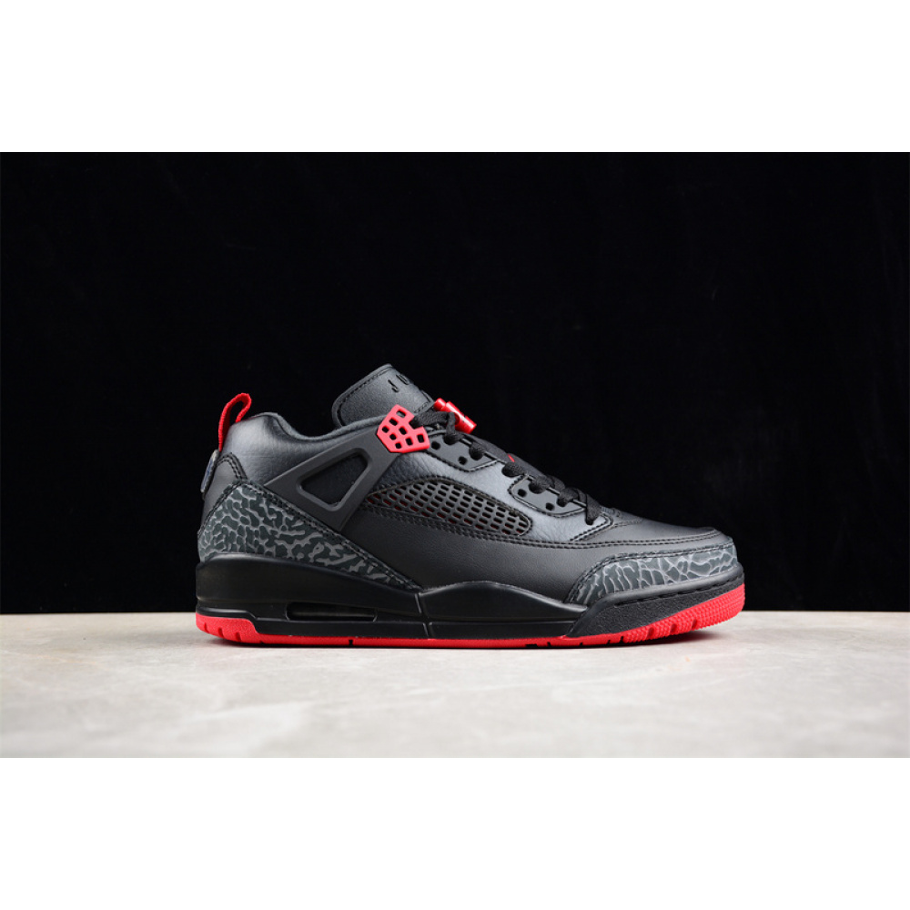 AIR JORDAN SPIZIKE LOW CNY YEAR OF THE DRAGON BLACK/GYM RED/COOL GREY/SAIL